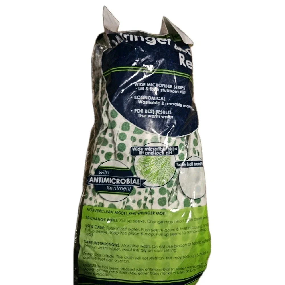 EverClean Wringer Mop Refill Antimicrobial Machine Washable 7141